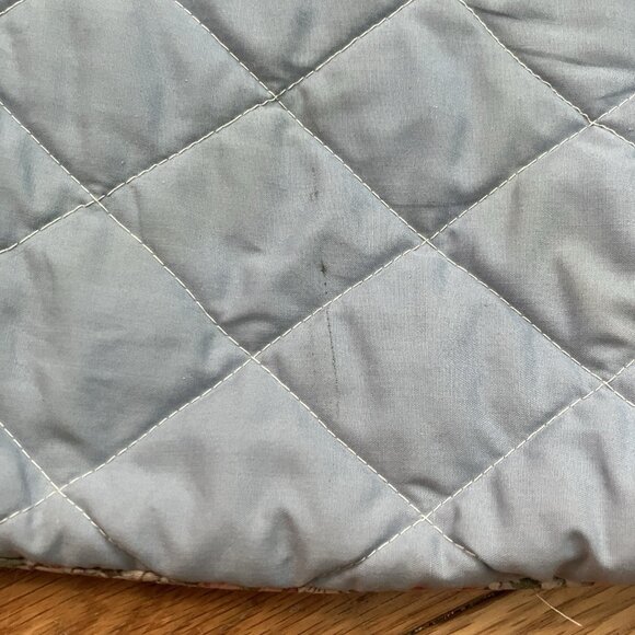 Vintage Handmade Quilted Floral Patchwork Shoulder Tote Bag - Picture 10 of 11